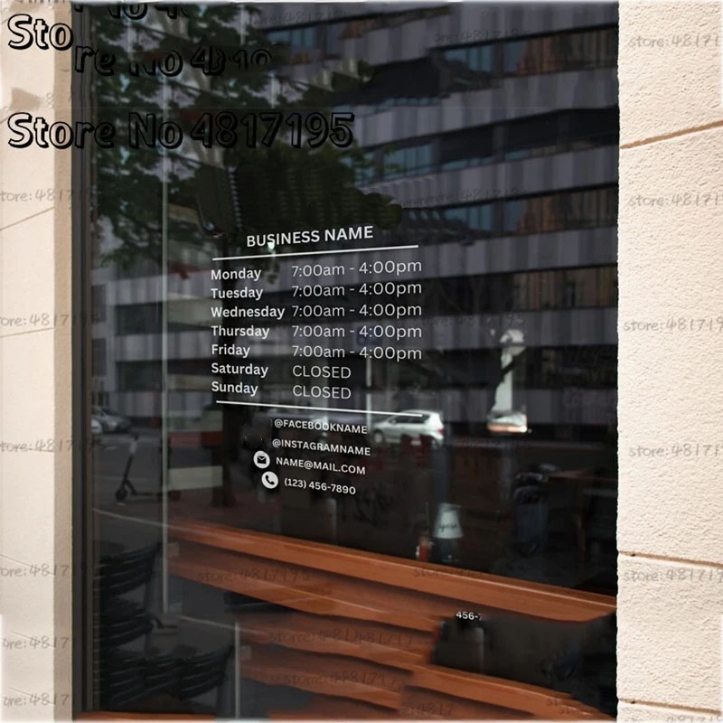 Office Furniture Custom - Виниловая наклейка на дверь и окно,