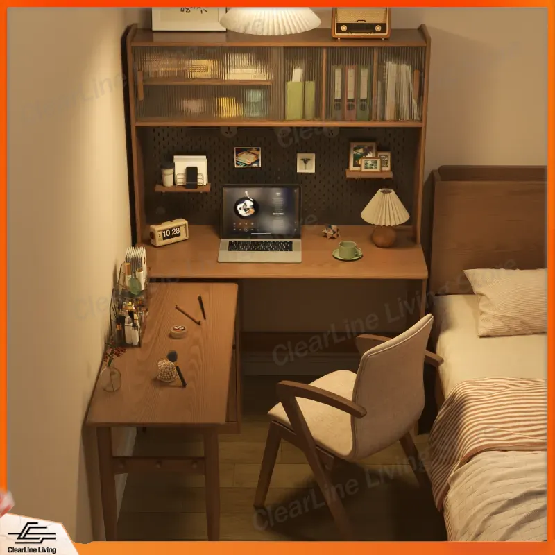 Wall Mounted Desk Fold - Угловой складной стол из массива дерева,