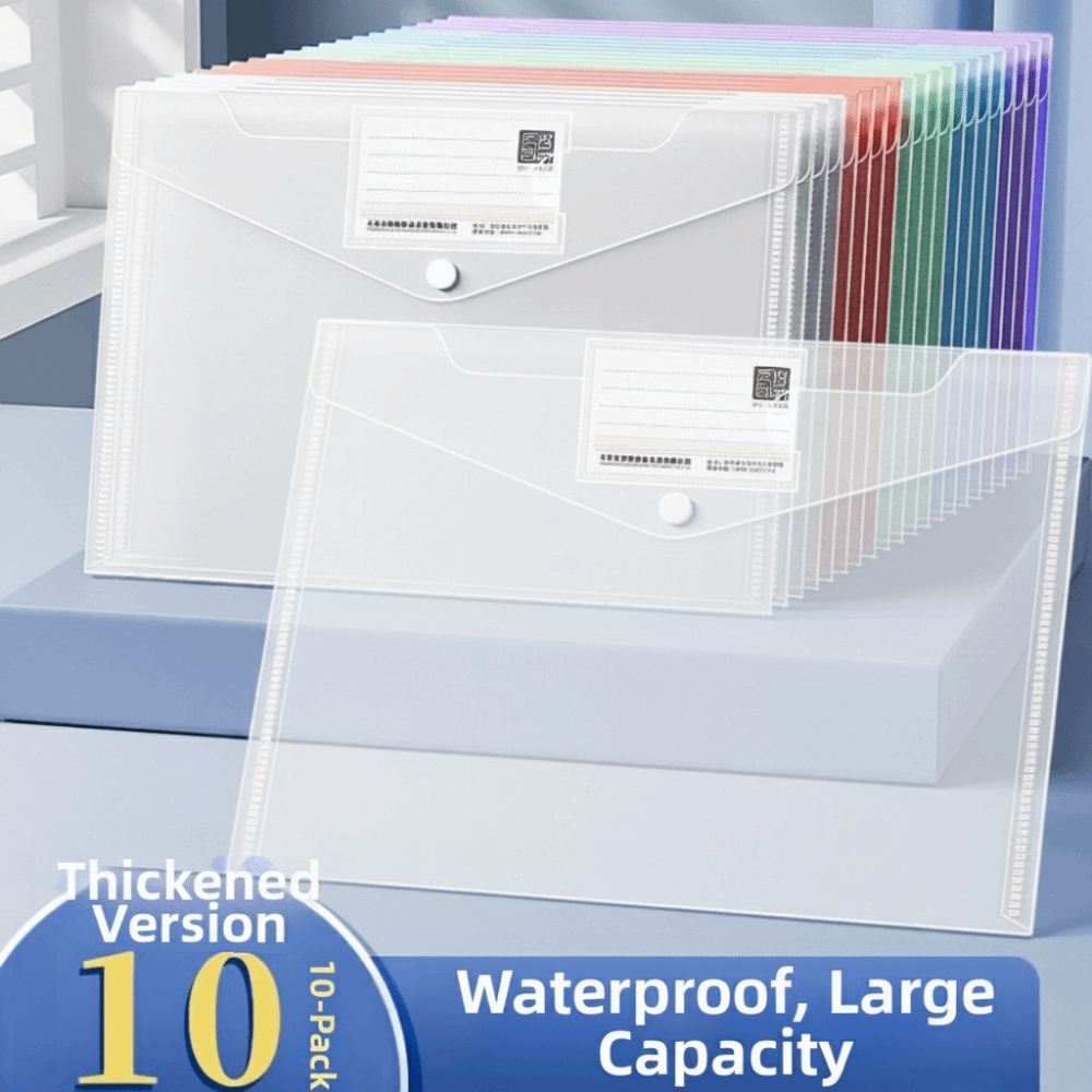 Binder Storage Box - 10 шт. прозрачных пластиковых папок формата