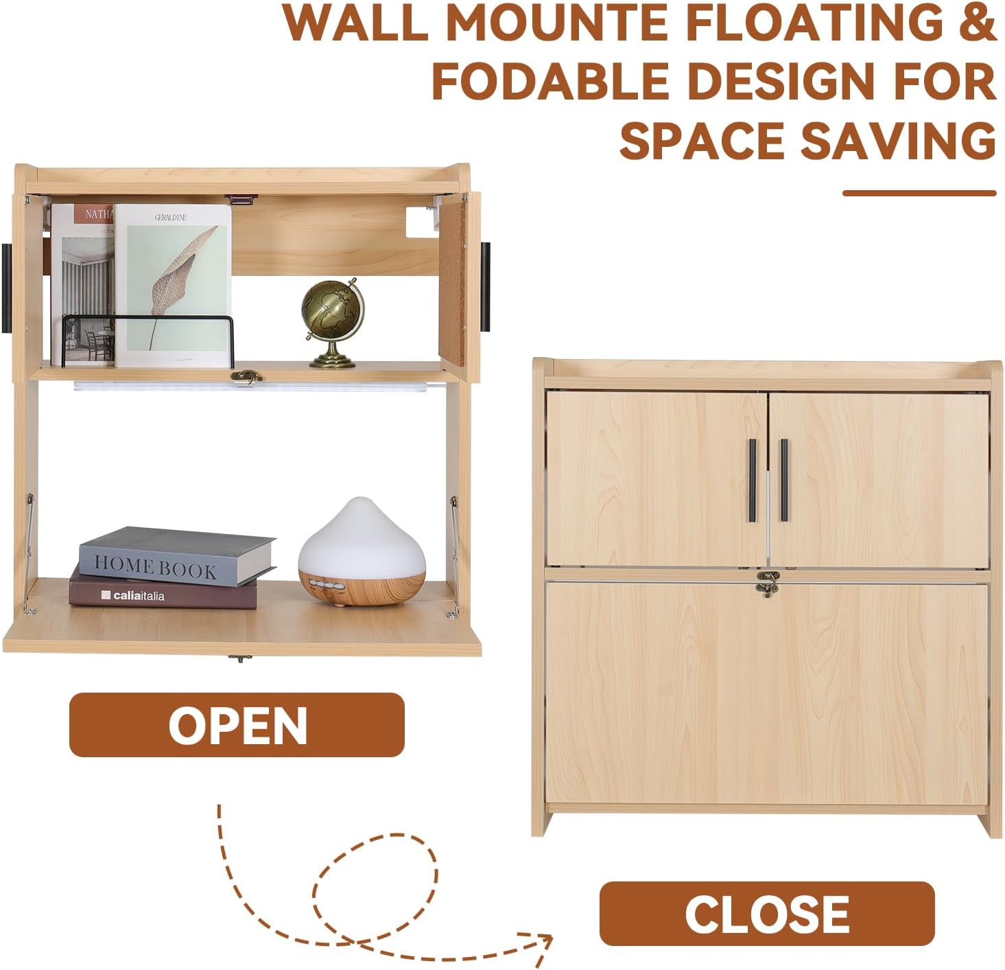Настенный складной стол ARTETH – обзор и цена Wall Mounted Desk Fold
