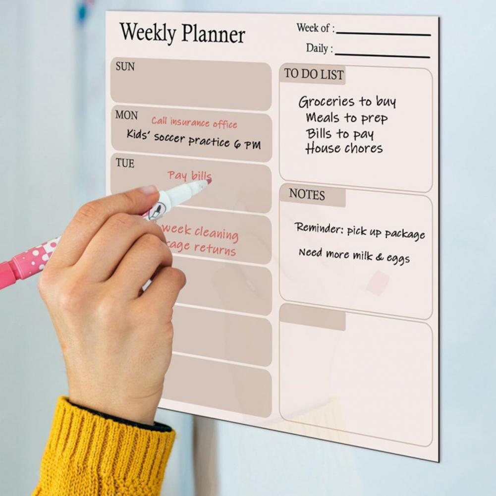 Магнитный календарь-планер для – обзор и цена Dry Erase Weekly